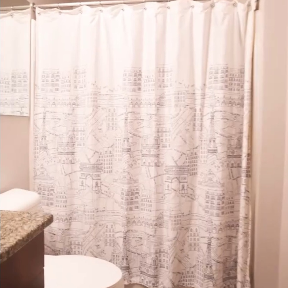 Cloth shower curtain - Paris